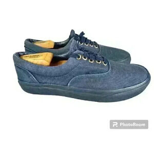 Vans Shoes M 8 W 9.5 Blue Denim Lace Up Skateboard Sneakers Casual All blue‎
